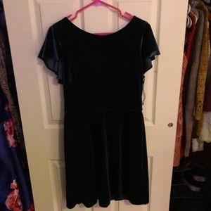 Nancy Blue Flutter Skirt Dress